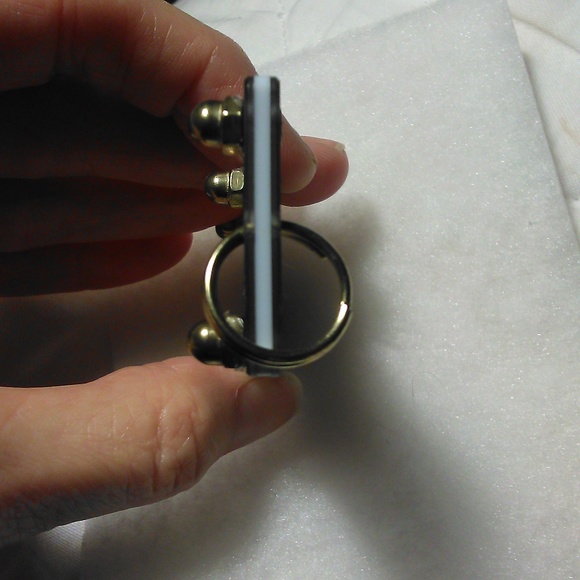 COPY - LOUIS VUITTON KEY FOB / JUST REMOVED PLASTIC LIKE NEW UNUSED GOLD/ BLACK… - Picture 10 of 13